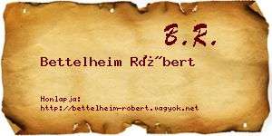 Bettelheim Róbert névjegykártya